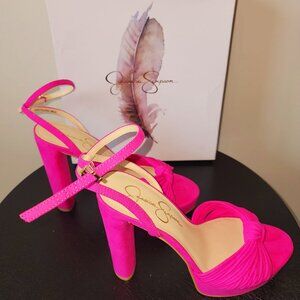 Size 9 Jessica Simpson Brightest Pink JS-IMMIE Sandals